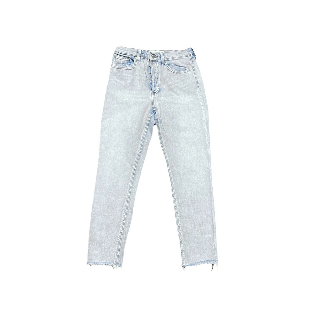 Denim Forum The Yoko High Rise Slim Jean Raw Hem Size 29 Comfort Casual Summer